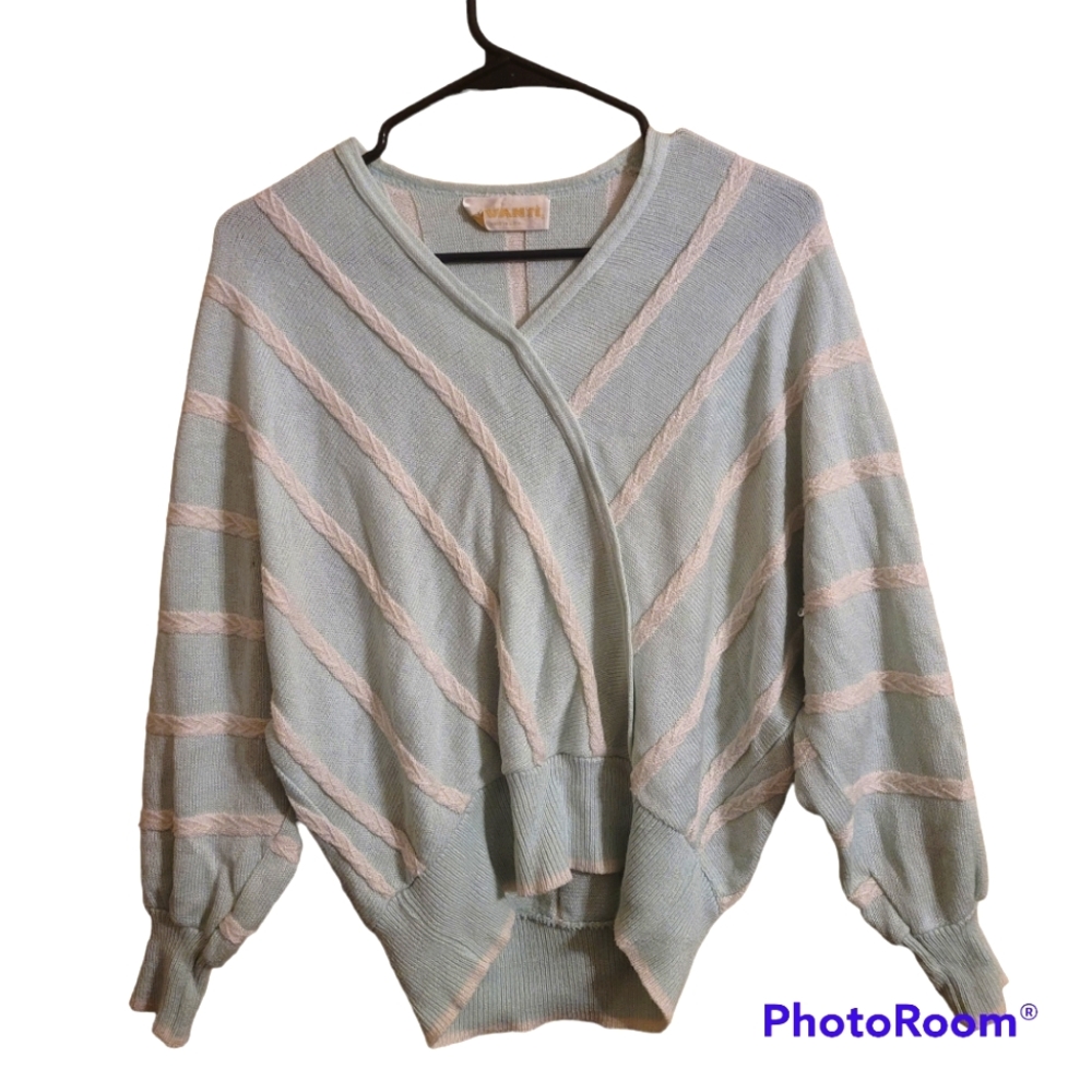 VIVANTI, blue striped slouch sweater 💙